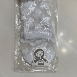 5 for $25 Women’s Sheer Heart Print Socks | White | One Size (6–9)